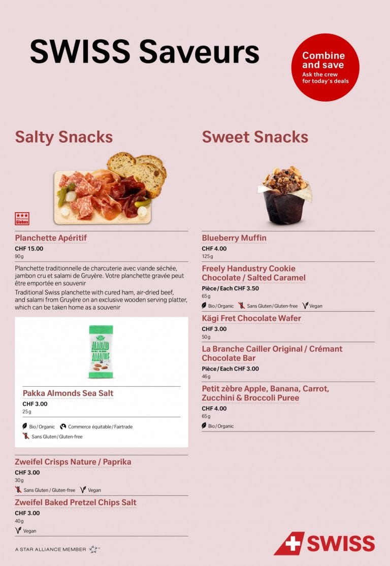 Swiss International Airlines Airline Meals Information For Passengers
