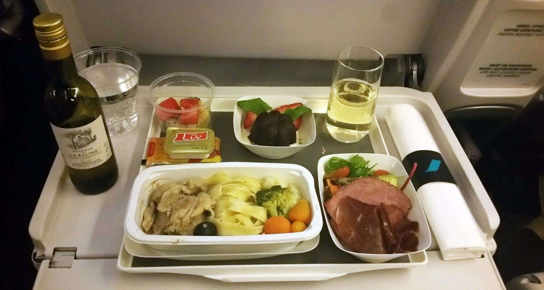 air france premium economy meal