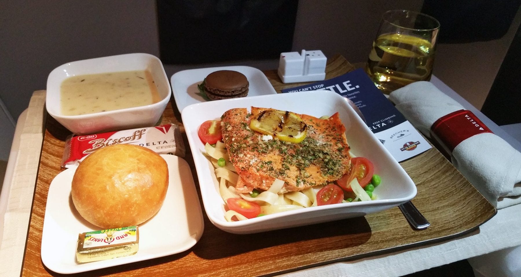 Delta First Class Inflight Meal