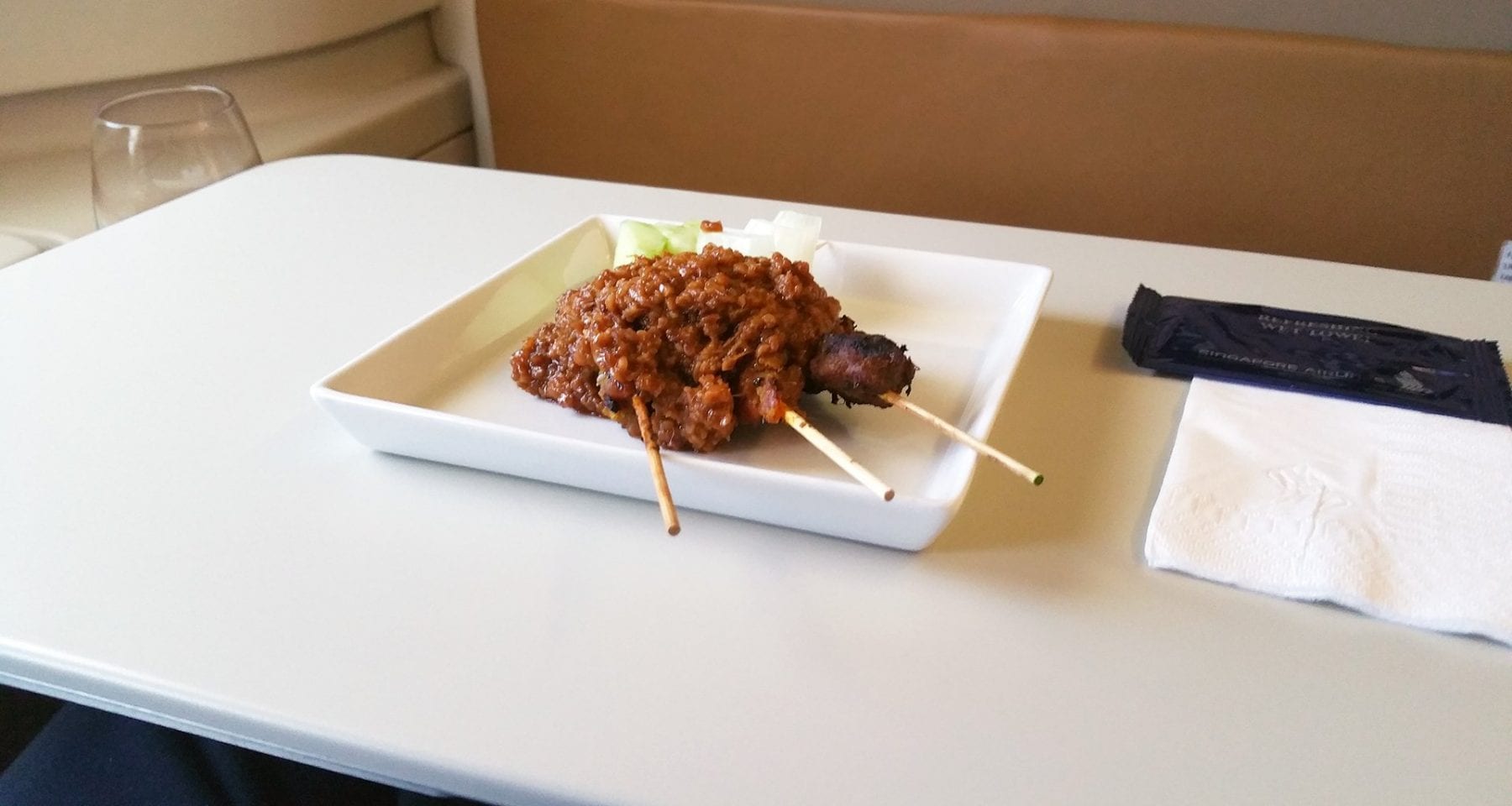 Singapore Airlines satay service business class