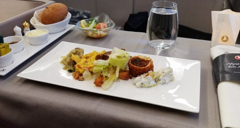 TURKISH AIRLINES BUSINESS CLASS MEAL MENU visual data 8