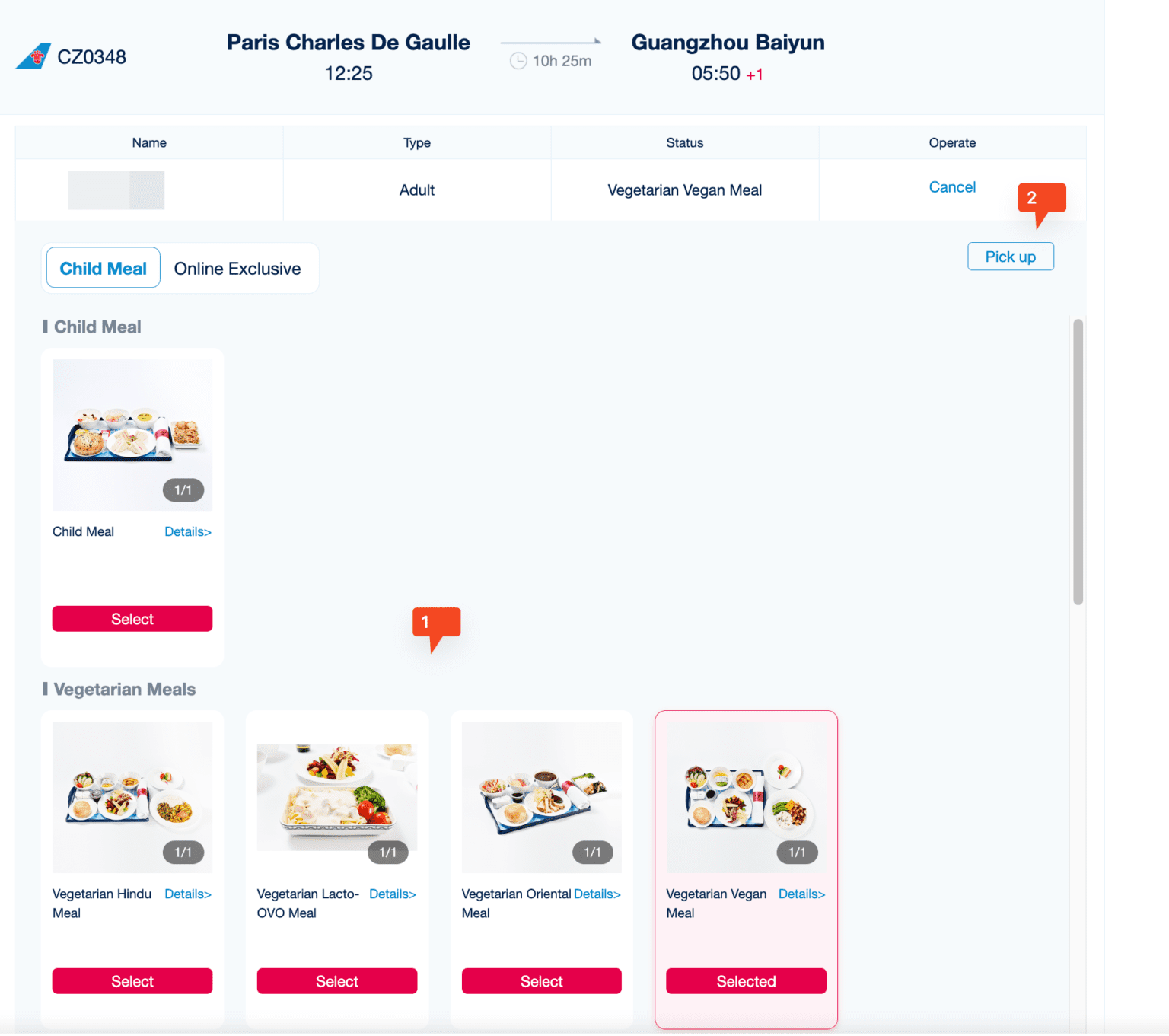 Select Meals How To Order China Southern Special Meals 2025