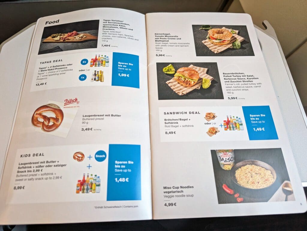 Condor Business Class Food Review 2025: Munich-Corfu